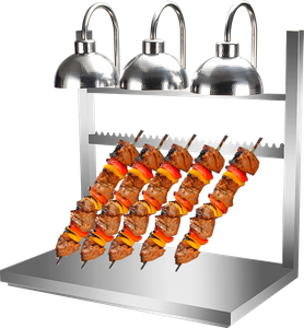 Yapamit SS Three Light Single Temperature Brazil Rotisserie Untuk Restoran Hotel