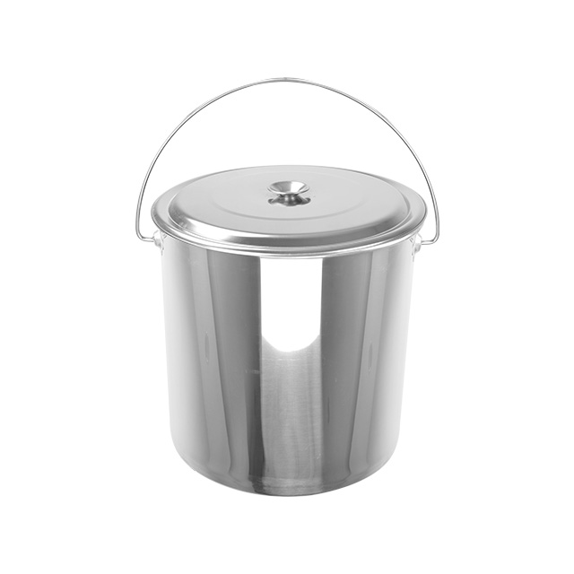 Grip Stainless Steel Bucket (4.5 Gallon)- Cocok untuk Hewan Peliharaan, Pembersihan, Persiapan Makanan - Gantung di Pagar, Kandang, Kandang - Rumah, Garasi, Bengkel