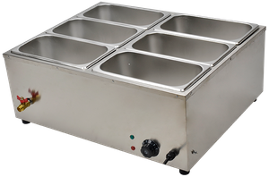 Penghangat Makanan Komersial, Meja Prasmanan Bain Marie Baja Tahan Karat dengan Kontrol Suhu & Tutup untuk Pesta, Katering, Restoran 110V